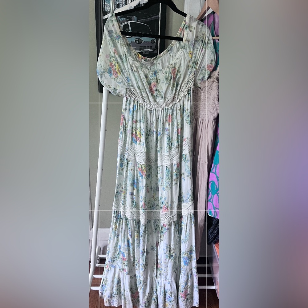 Christophe Sauvat Rare Boho Crochet Maxi Dress